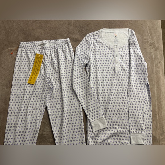 Roller Rabbit White and Blue Heart Pajama Set - Picture 3 of 5